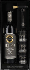 Beluga Gold Line Vodka 40% Vol. 0,7l in Giftbox (Leather look) with 3 Shot glasses