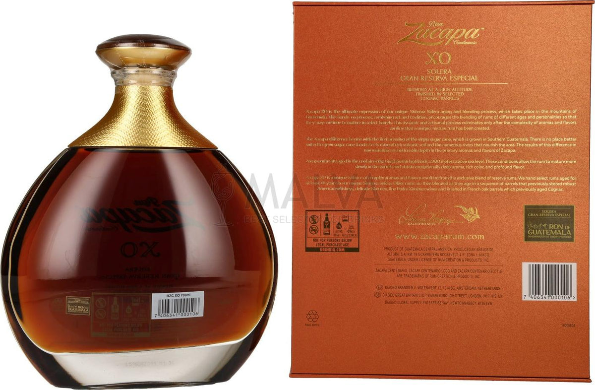 Zacapa XO 40% Vol. 0,7l in Giftbox– Malva