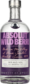 Absolut WILD BERRY Flavored Vodka 38% Vol. 0,7l