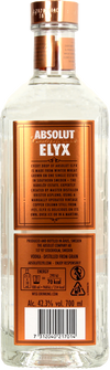Absolut Vodka ELYX 42,3% Vol. 0,7l