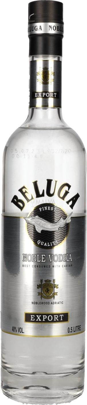 Beluga Noble Vodka EXPORT Montenegro 40% Vol. 0,5l