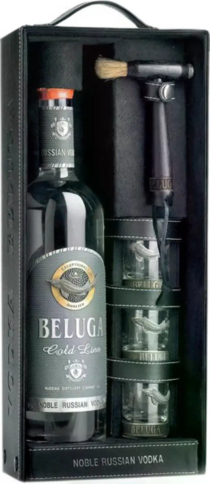 【未開封】BELUGA Gold Line 2本セット 専用ボックス＆ブラシ付 Beluga Gold Line Leather Gift Box 700ml 40%