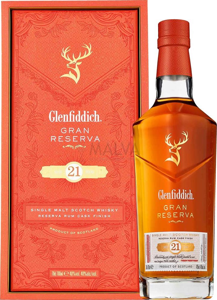 Glenfiddich 21 Year Old GRAN RESERVA Rum Cask 40% Vol. 0,7l @Malva