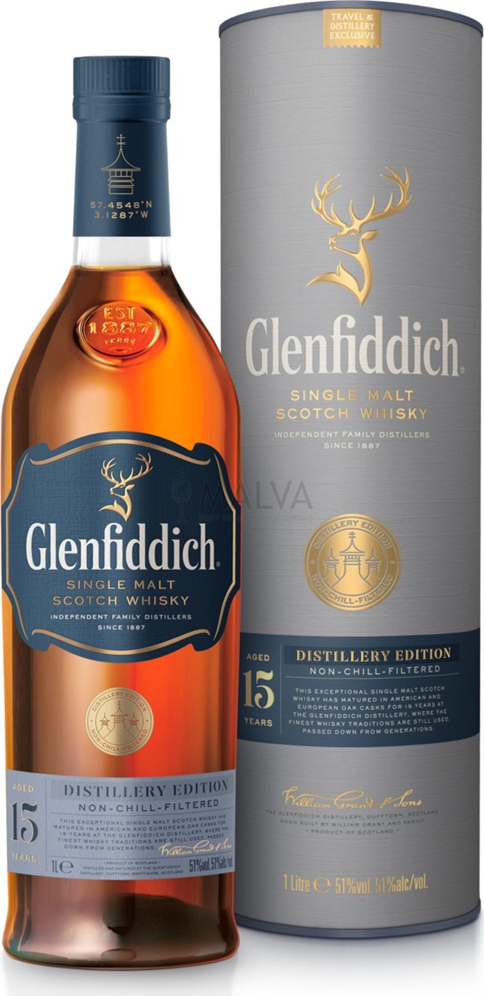 Glenfiddich 15年 51度 1L Glenfiddich 15 Year Old DISTILLERY EDITION 51% Vol. 1l @Malva