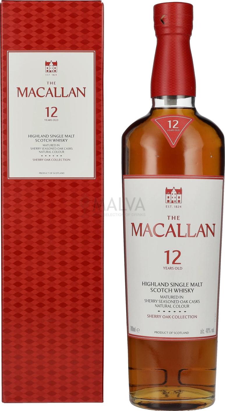 The Macallan SHERRY OAK 12 Years Old 40% Vol. 0,7l– Malva